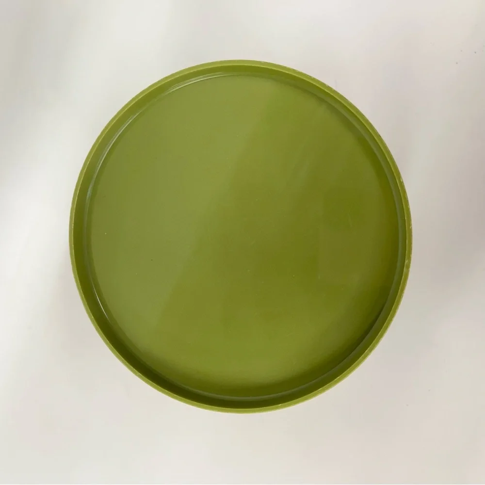 Vintage Pyrex 4x5” Glass Store'n See glass 0640 canister jar Avocado Green